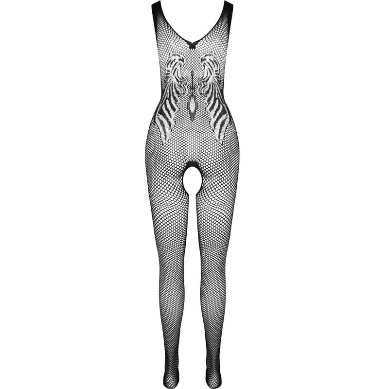 Passione - Bs098 Bodystocking Negro Talla Unica