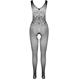 Passione - Bs098 Bodystocking Negro Talla Unica
