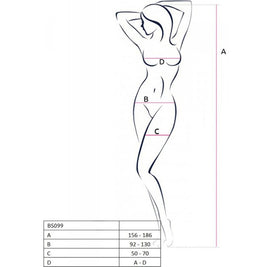 Passione - Bs099 Bodystock Negro Talla Unica
