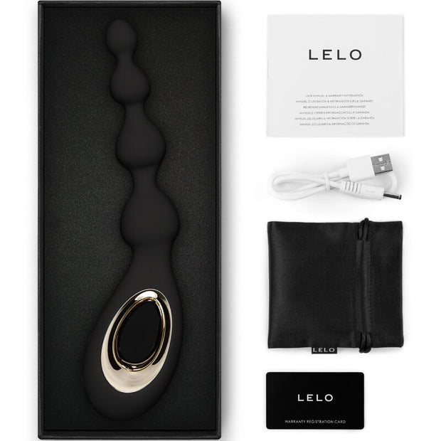 LELO Soraya Massaggiatore Premium in Silicone Nero con Perline - immagine 2