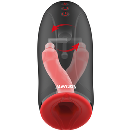 Jamyjob - Masturbatore Con Effetto Riscaldante Swing-R, Tecnologia Swing E Vibrazione