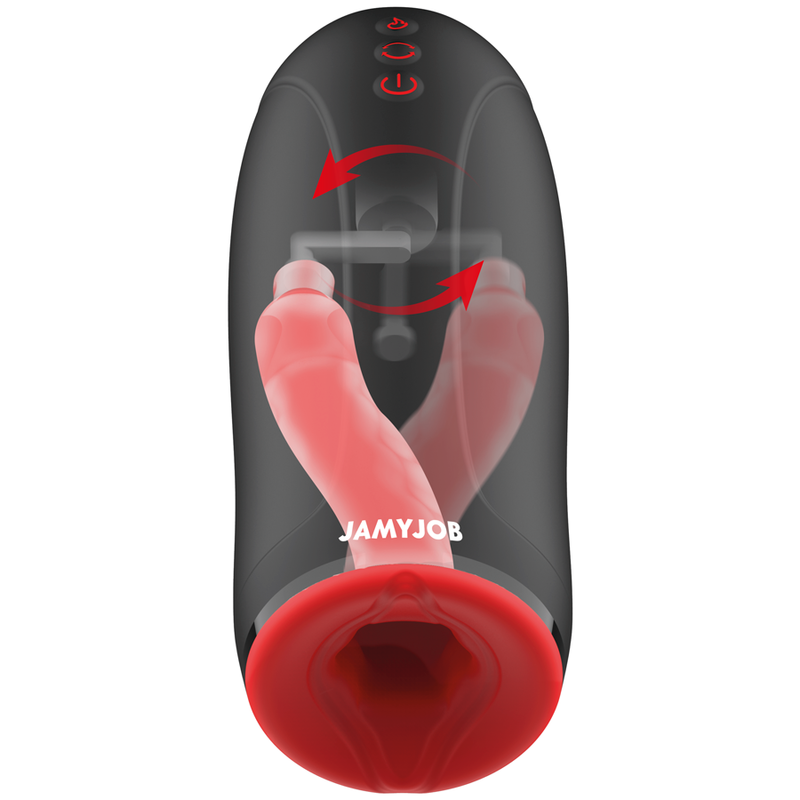 Jamyjob - Masturbatore Con Effetto Riscaldante Swing-R, Tecnologia Swing E Vibrazione