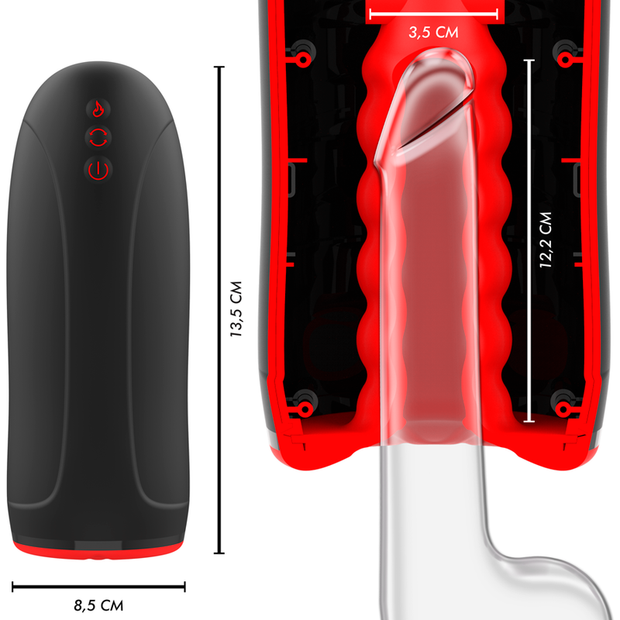 Jamyjob - Masturbatore Con Effetto Riscaldante Swing-R, Tecnologia Swing E Vibrazione