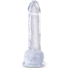 King Cock - Pene Realistico Trasparente Con Palle 15,2 Cm