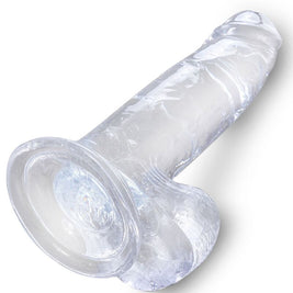 King Cock - Pene Realistico Trasparente Con Palle 15,2 Cm