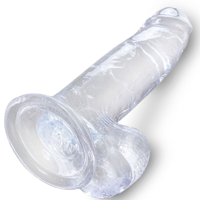King Cock - Pene Realistico Trasparente Con Palle 15,2 Cm