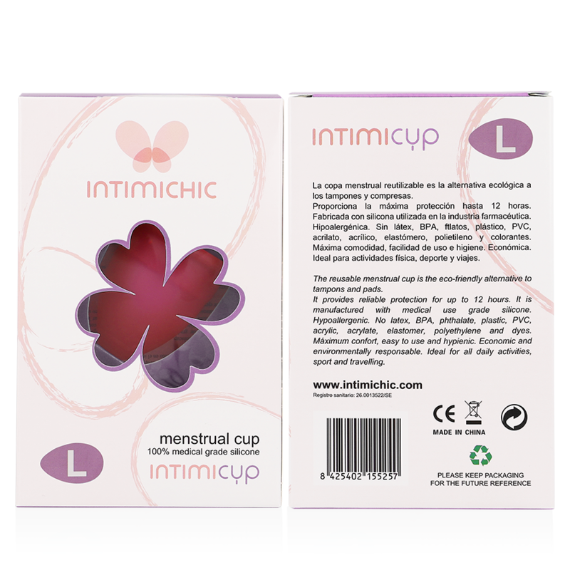 Intimichic - Coppa Mestruale In Silicone Di Grado Medico - Taglia L
