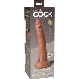 King Cock - Dildo Realistico In Silicone Elite 17,8 Cm Caramello