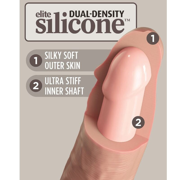 King Cock - Dildo Realistico Elite Vibrante E Silicone 15,2 Cm