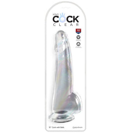 King Cock - Dildo Trasparente Con Testicoli 19 Cm