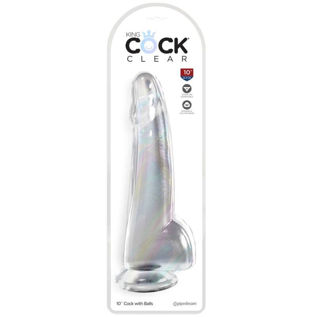 King Cock - Dildo Trasparente Con Testicoli 19 Cm