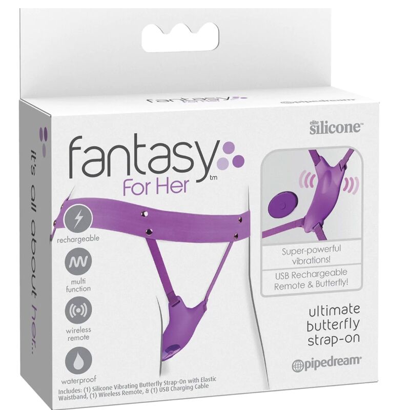 Fantasy For Her Pettorina Farfalla Vibrante Ricaricabile con Telecomando - immagine 5