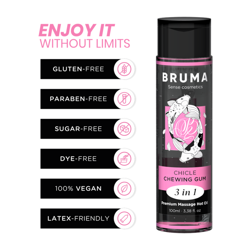 Bruma Olio da Massaggio Premium Effetto Calore Gomma 100ml