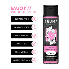 Bruma Olio da Massaggio Premium Effetto Calore Gomma 100ml