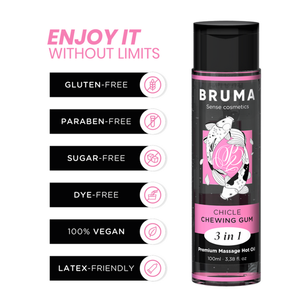 Bruma Olio da Massaggio Premium Effetto Calore Gomma 100ml