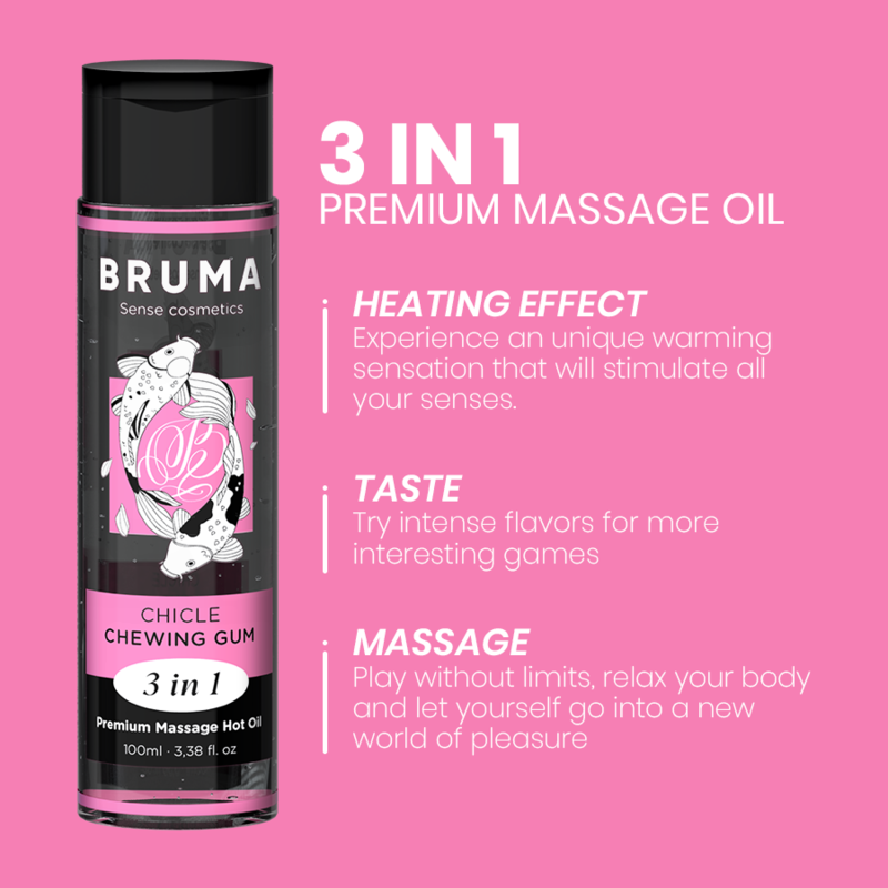 Bruma Olio da Massaggio Premium Effetto Calore Gomma 100ml - immagine 4