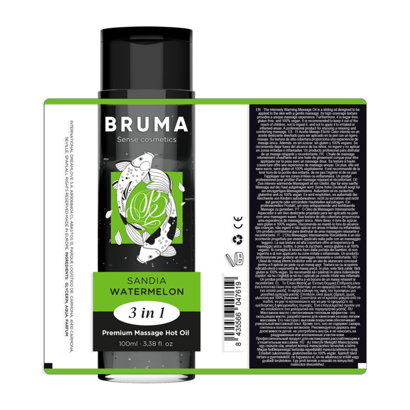 Bruma Olio da Massaggio Effetto Calore Sapore Anguria 100ml - immagine 6