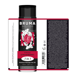 Bruma Olio da Massaggio Effetto Calore Fragola 100ml Premium - immagine 6