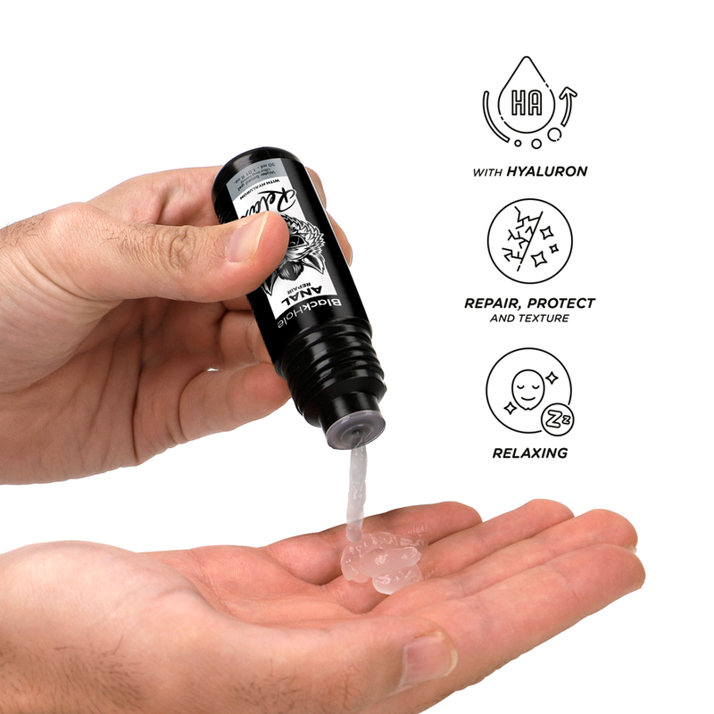 Black Hole - Riparatore Anale A Base D'Acqua Relax Con Ialuronico 30 Ml