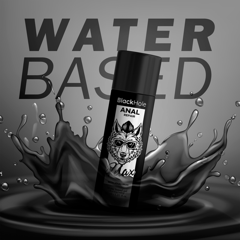Black Hole - Riparatore Anale A Base D'Acqua Relax Con Ialuronico 30 Ml