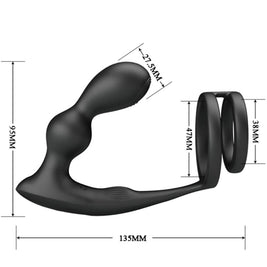 Pretty Love - Anello Per Pene Marshall Con Plug Anale Vibrante Con Telecomando
