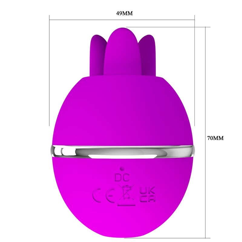 Intense Gemini Ball Vibratore Clitorideo Tondo in Silicone Viola - immagine 9
