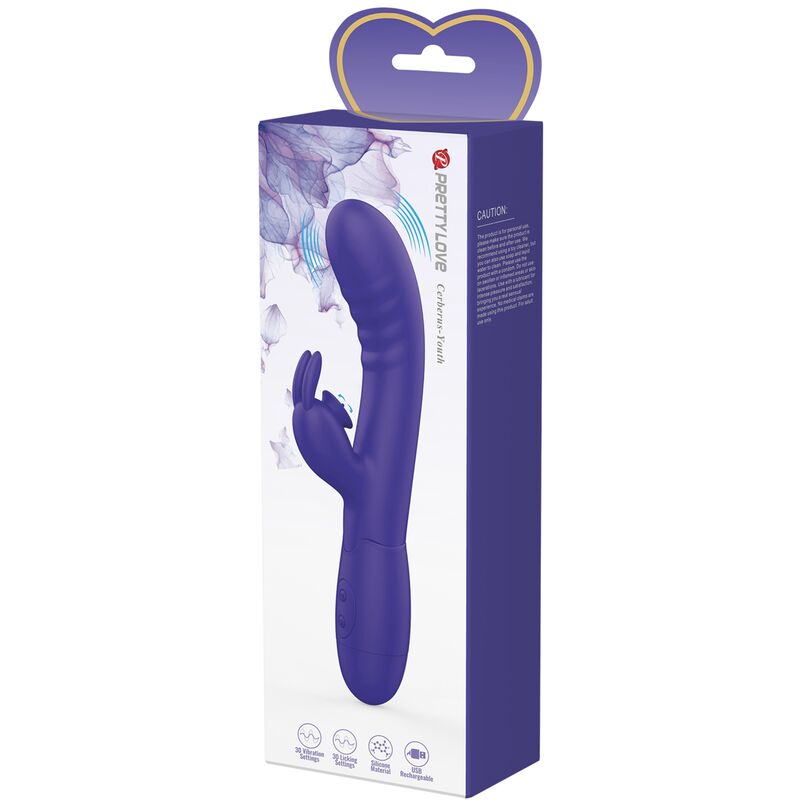 Intense Cerberus Youth Vibratore Rabbit Violetto Premium - immagine 9
