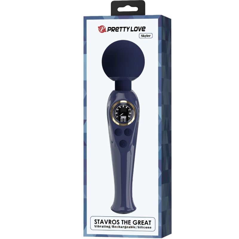 Intense Skyler Wand Vibrante Premium in Silicone Blu - immagine 8