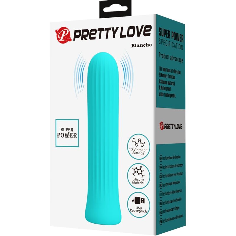 Pretty Love Blanche Vibratore Mini Compatto Blu Body-Safe - immagine 7