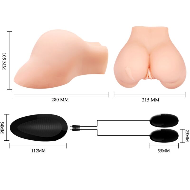 Crazy Bull - Vagina E Ano Con Rete Realistica Con Vibrazione