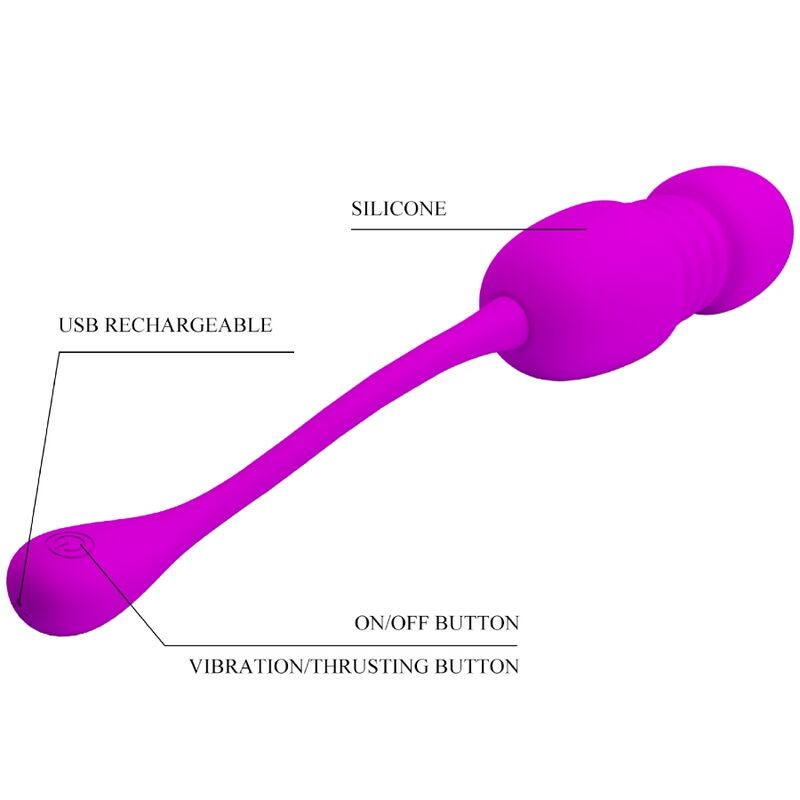 Pretty Love - Uovo Vibrante Ricaricabile Viola Callie