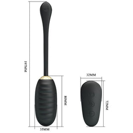 Pretty Love - Doreen Luxury Uovo Vibrante Ricaricabile Nero Telecomando