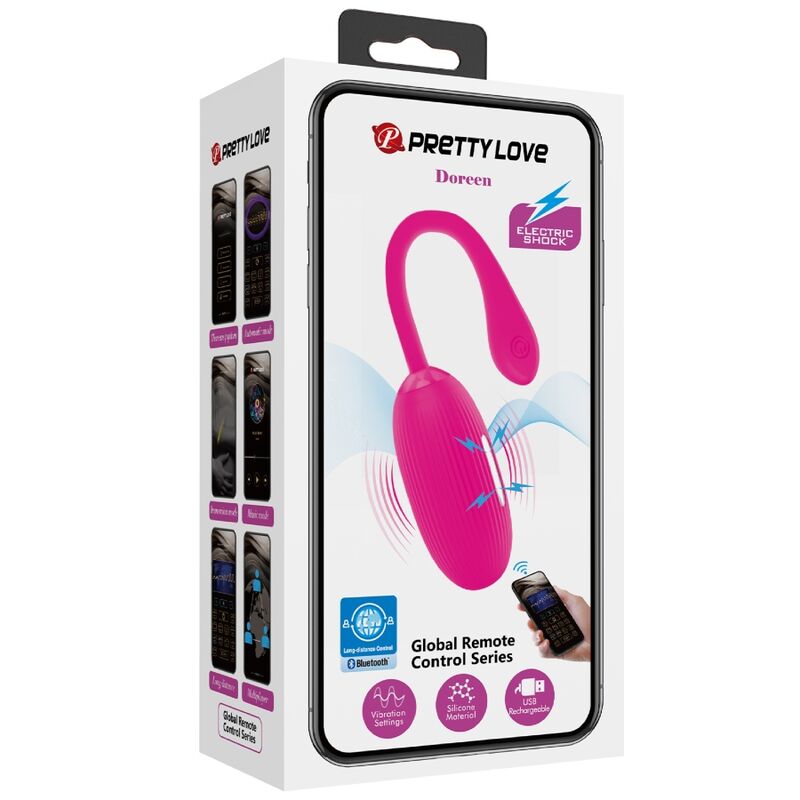 Pretty Love - Doreen Uovo Vibrante Ricaricabile Magenta Telecomando