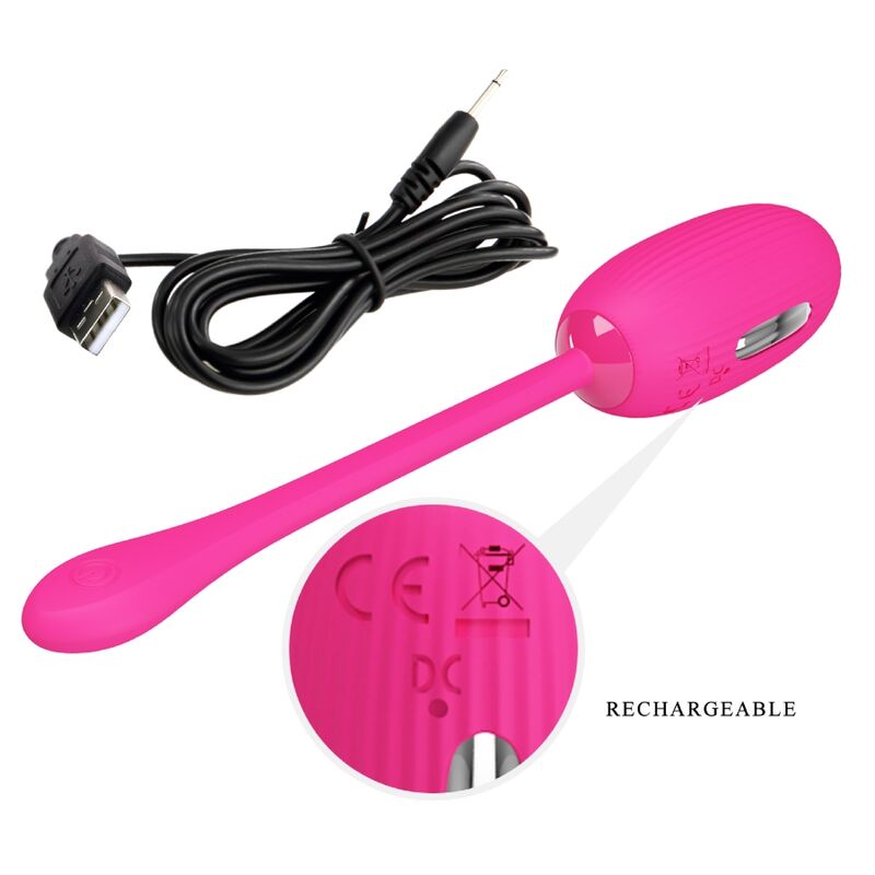 Pretty Love - Doreen Uovo Vibrante Ricaricabile Magenta Telecomando