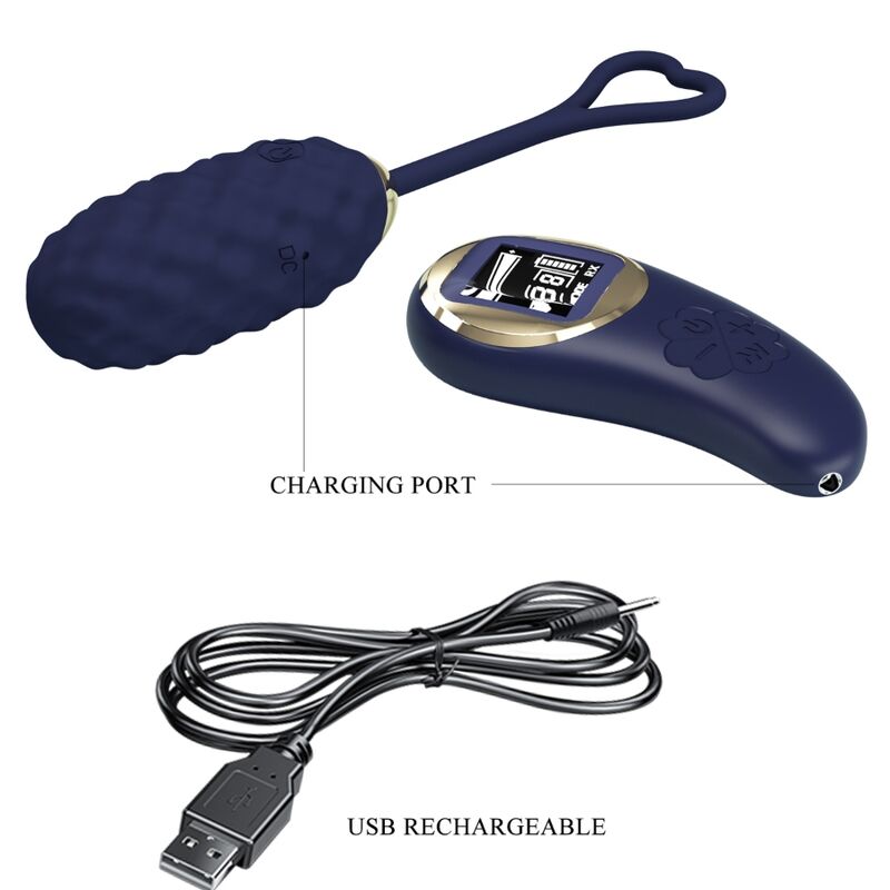 Control Vivian Ovetto Vibrante con Telecomando Wireless Blu - immagine 8