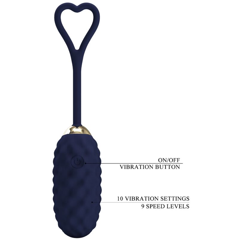 Control Vivian Ovetto Vibrante con Telecomando Wireless Blu - immagine 6