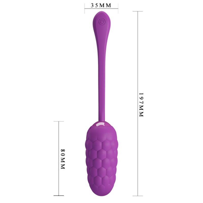 Pretty Love - Uovo Vibrante Con Texture Marina Ricaricabile Viola