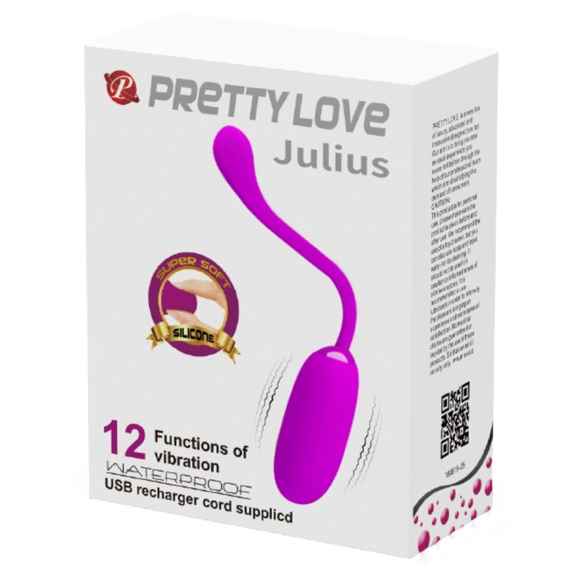 Pretty Love Julius Uovo Vibrante Ricaricabile Impermeabile - immagine 11