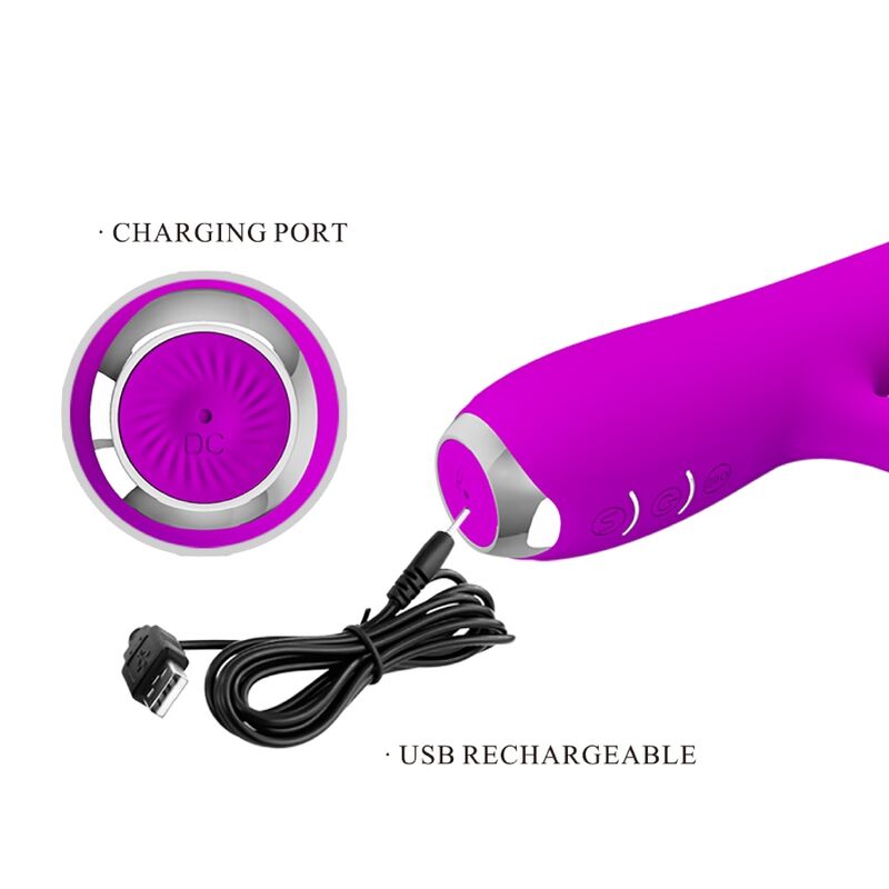 Intense Rachel Vibratore Rabbit Ricaricabile con Ventosa Viola - immagine 8