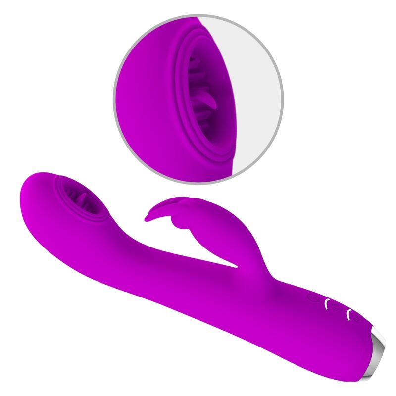 Intense Rachel Vibratore Rabbit Ricaricabile con Ventosa Viola - immagine 4