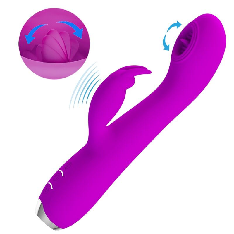 Intense Rachel Vibratore Rabbit Ricaricabile con Ventosa Viola - immagine 5