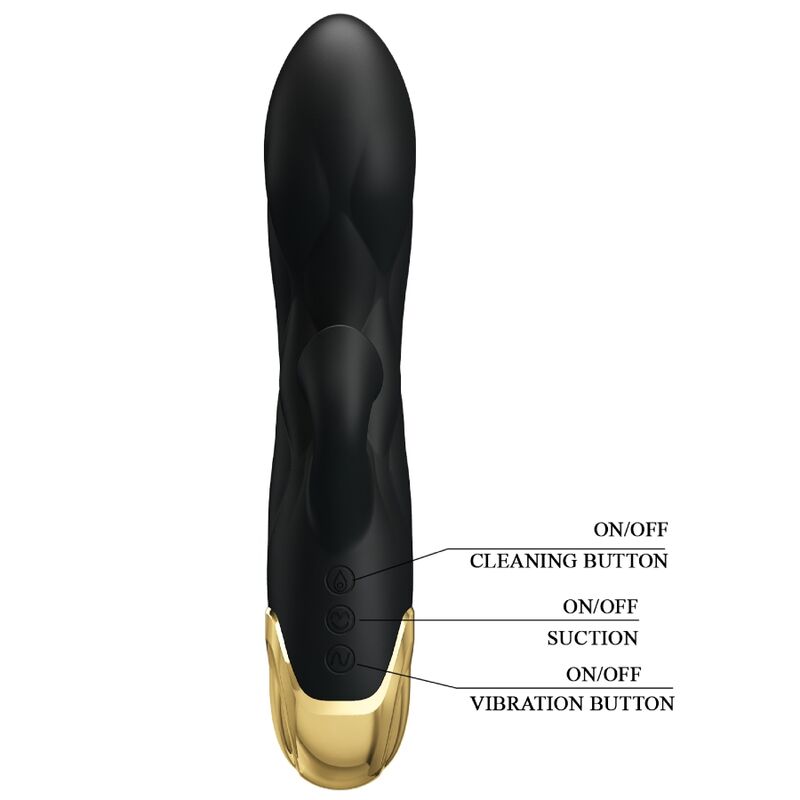 Intense Vibratore Rabbit Premium Ricaricabile Placcato Oro - immagine 3