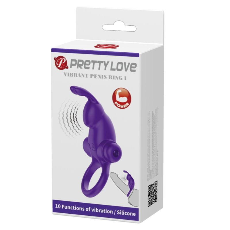 Pretty Love - Anello Vibratore Coniglio Per Pene Viola