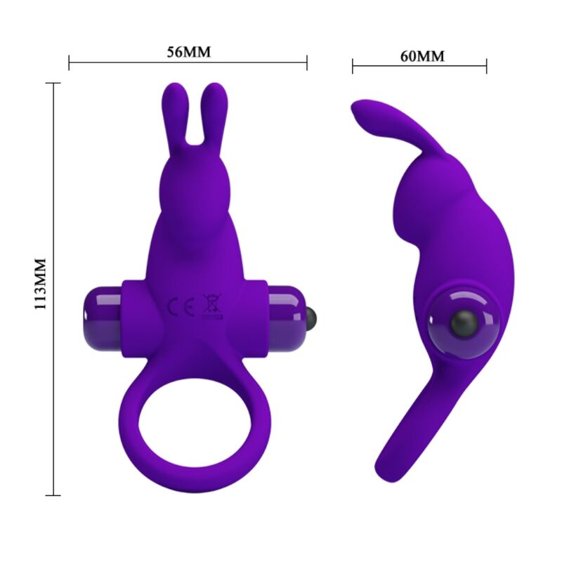 Pretty Love - Anello Vibratore Coniglio Per Pene Viola