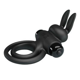 Pretty Love - Vibratore Iii Anello Coniglio Per Pene Nero