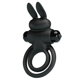 Pretty Love - Vibratore Iii Anello Coniglio Per Pene Nero