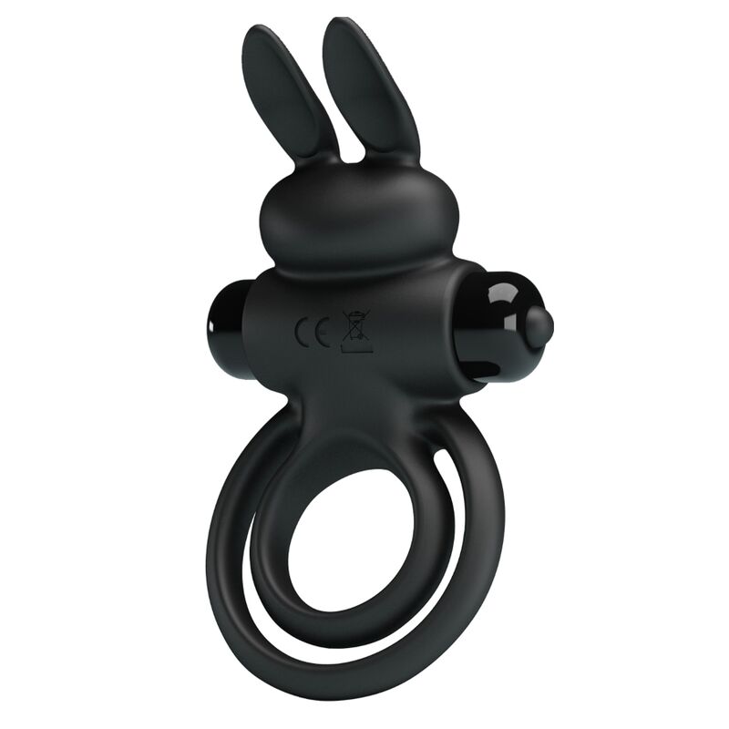 Pretty Love - Vibratore Iii Anello Coniglio Per Pene Nero