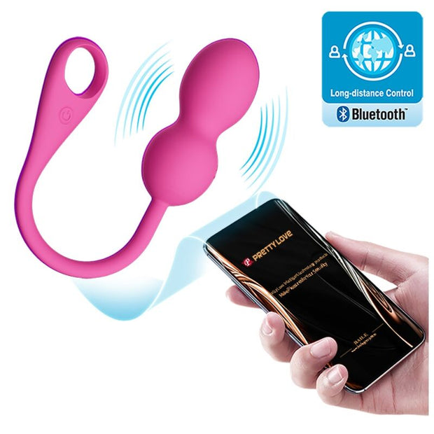 App Series Elvira Sfere Vibranti Ricaricabili in Silicone Rosa