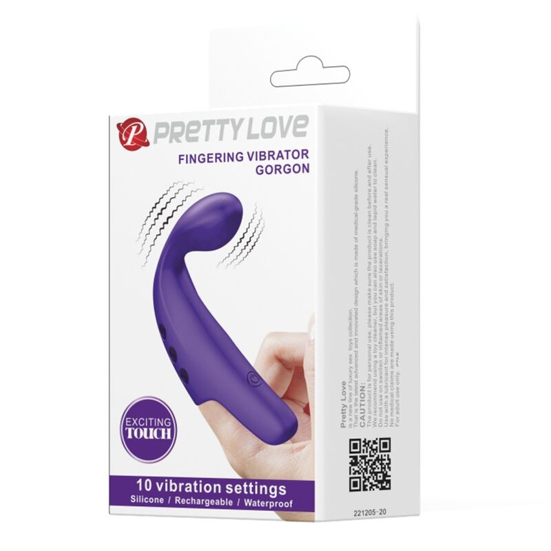 Pretty Love Gorgon Vibratore da Dito Ricaricabile USB Viola - immagine 10
