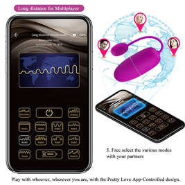 Pretty Love - Uovo Vibrante Ninfa Viola Controllato Da App